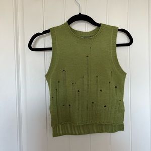 Ripped green crop top